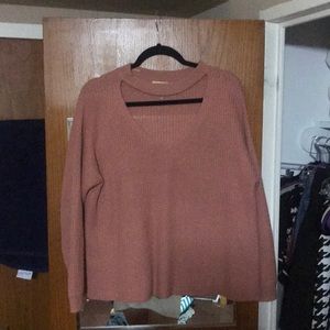 Rosy Pink Chocker Sweater